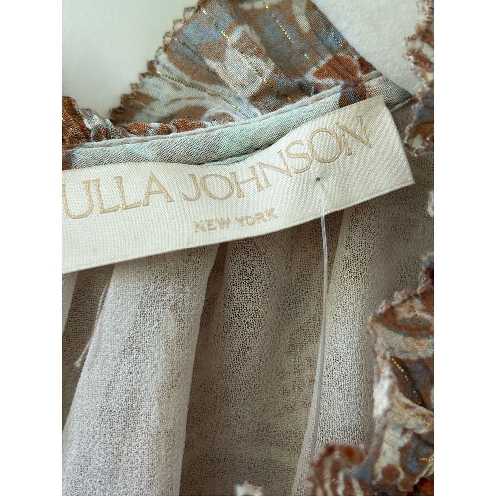 Ulla Johnson Maja Dropped Waist Cotton-Blend Mini Dress Women’s Brown Size 14 - Picture 8 of 10